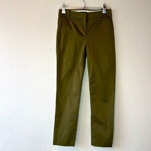 J. Crew Green Chino Khakis Straight Leg Sz. 00P/XS